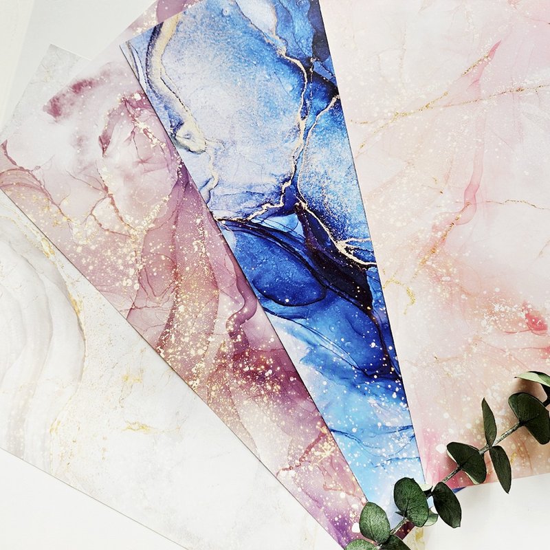 Marble A4 Design Paper - 筆記本/手帳 - 紙 黑色