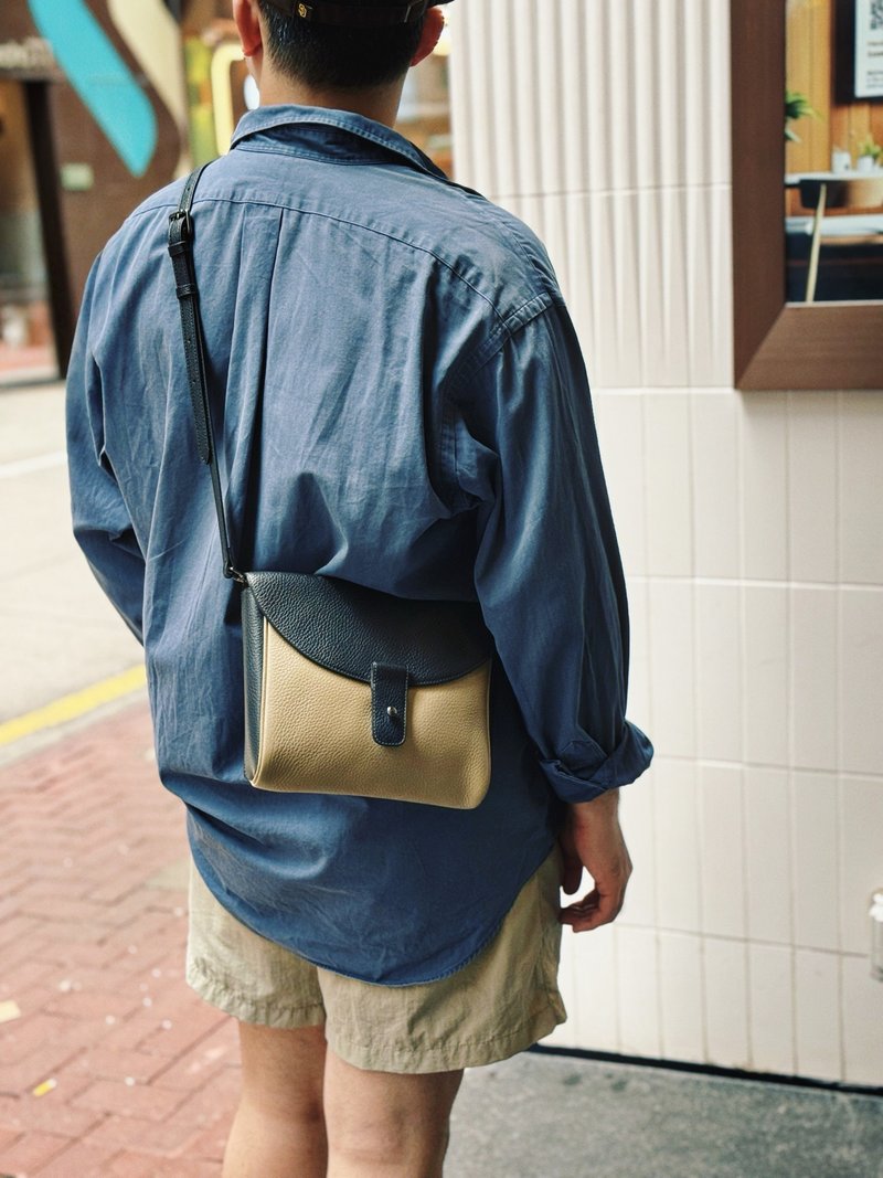 中古正品 Delvaux 荔枝皮革 信封包 手拿包 斜背包 男女適用 - 側背包/斜背包 - 真皮 灰色