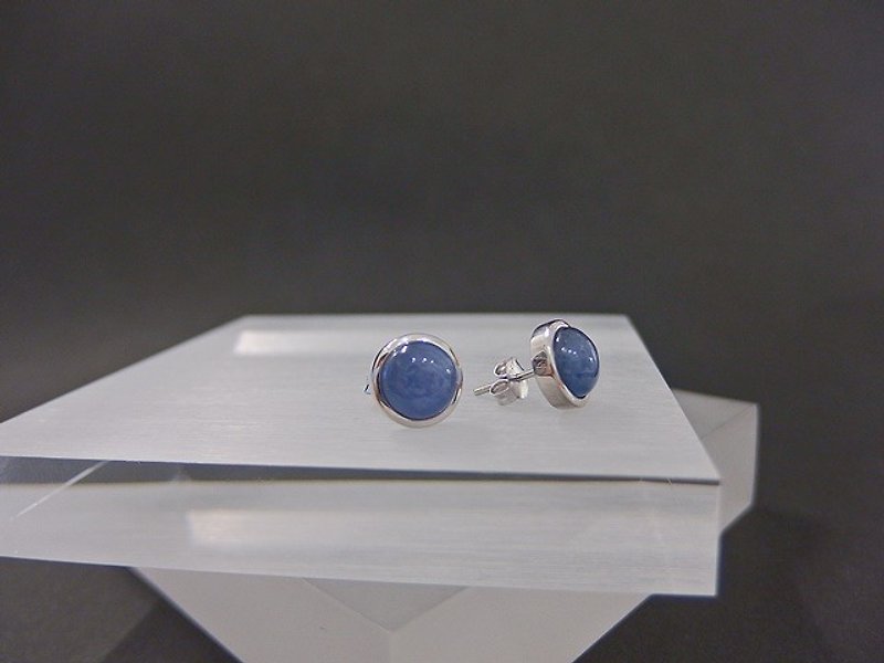 星光 - 天然藍晶石純銀耳環  香港原創設計 - 耳環/耳夾 - 寶石 藍色