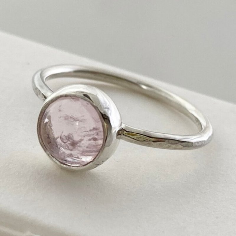 Natural morganite ◇ Silver ring ＃13 - แหวนทั่วไป - โลหะ 