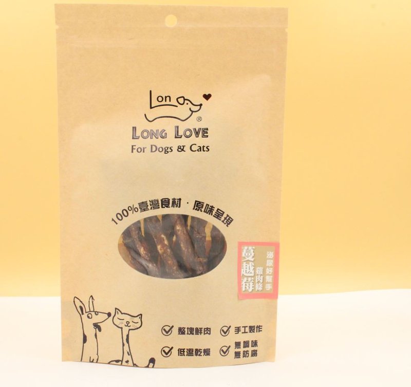 [Mao Lele longlovepets] Cranberry chicken strips 70g raw meat unseasoned jerky - Snacks - Other Materials 