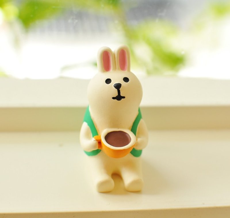 [Japanese] concombre Series Coffee Decole small rabbit small decorations - Items for Display - Other Materials White