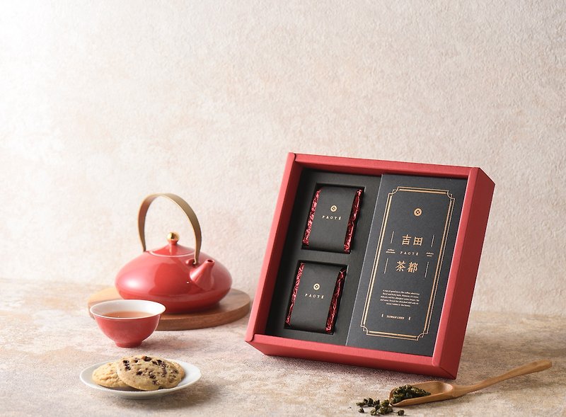 2021 Yoshida Tea City Taiwan Spring Mountain Hand Picked Tea Gift Box-Honey Fragrant Black Tea - Tea - Other Materials Red
