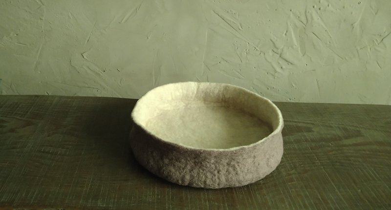 Wool felt and lotus ash handmade utensils / storage trays - ของวางตกแต่ง - ขนแกะ 