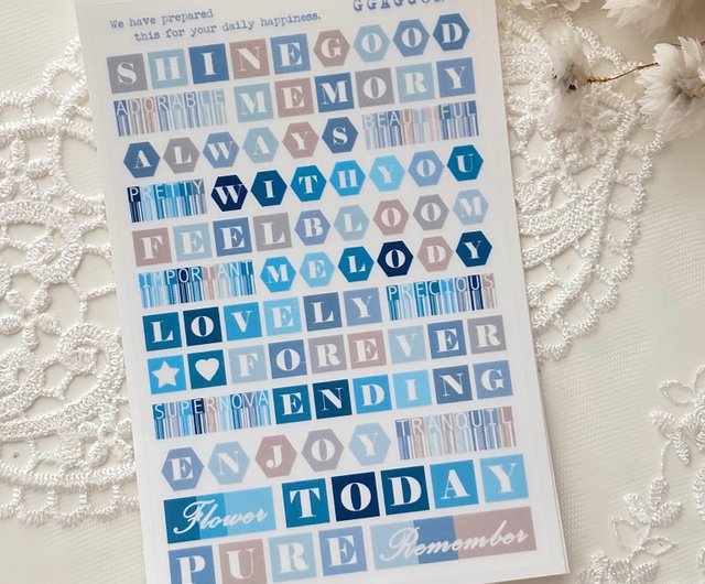 アイドル [GGAGGONG] Color Cube Lettering PET Color cube lettering Sticker - Shop ggaggong Stickers - Pinkoi