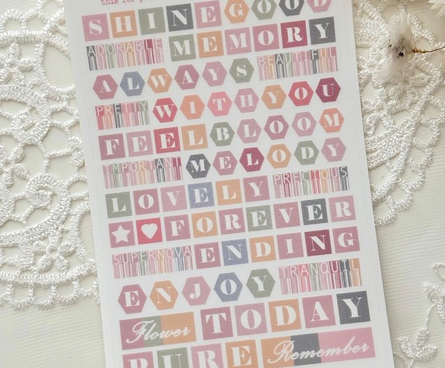 アイドル [GGAGGONG] Color Cube Lettering PET Color cube lettering Sticker - Shop ggaggong Stickers - Pinkoi
