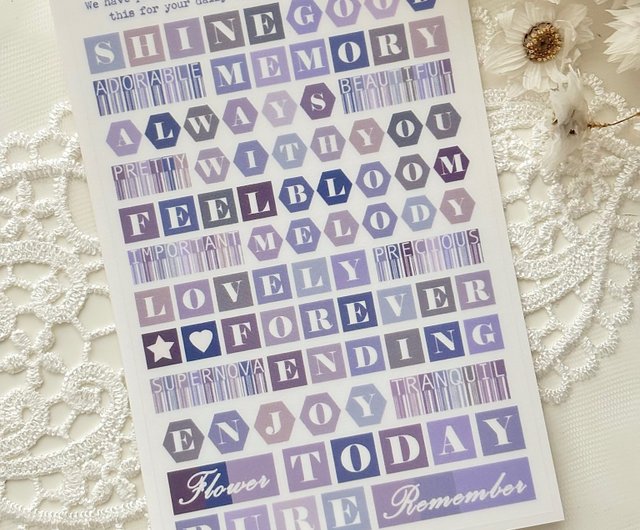 アイドル [GGAGGONG] Color Cube Lettering PET Color cube lettering Sticker - Shop ggaggong Stickers - Pinkoi