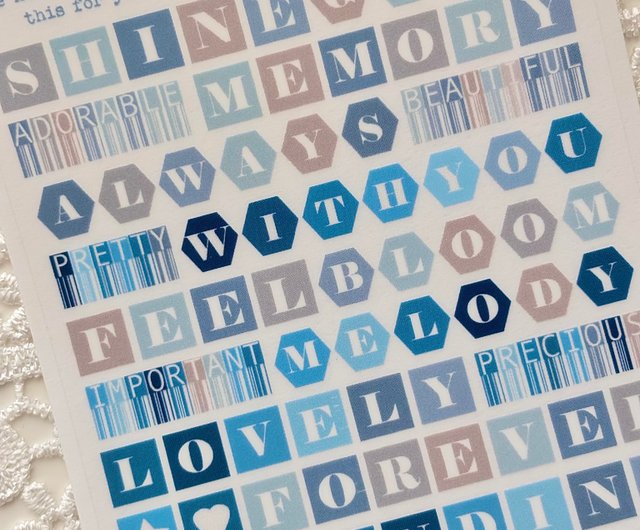 Color cube lettering Sticker - Shop ggaggong Stickers - Pinkoi
