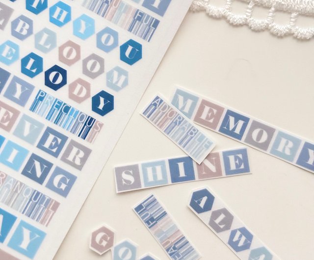 Color cube lettering Sticker - Shop ggaggong Stickers - Pinkoi