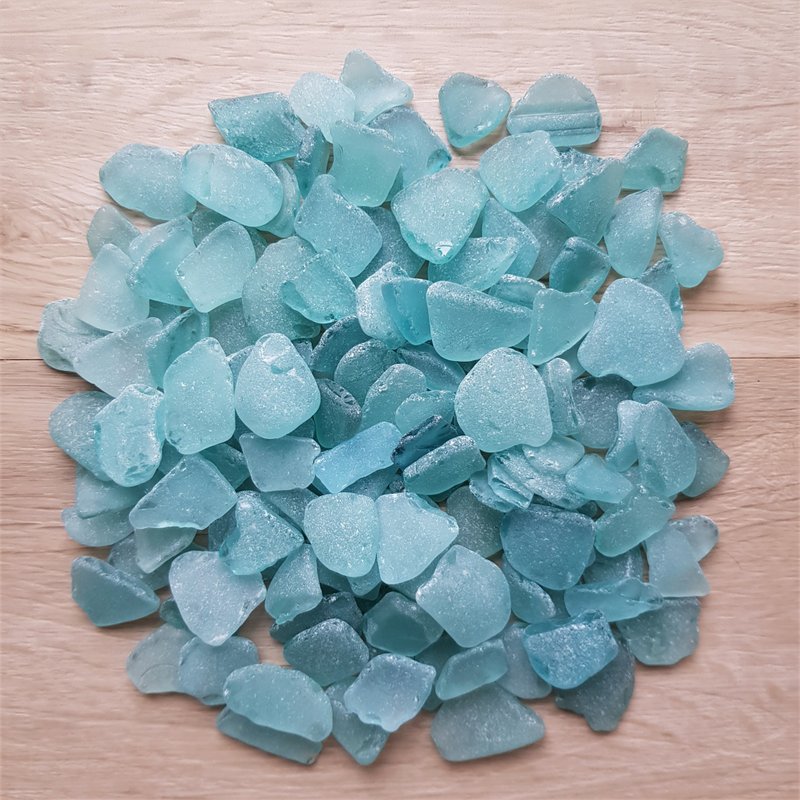 Aqua sea glass. Authentic sea glass for you art projects. 450 gram. - อื่นๆ - แก้ว สีน้ำเงิน
