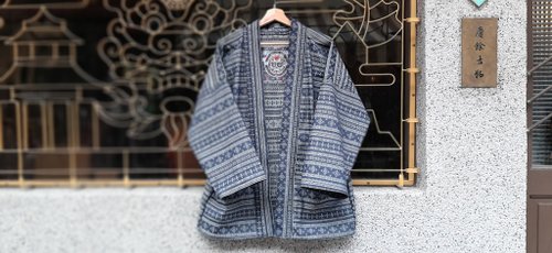 AMIN'S SHINY WORLD AMIN'S SHINY WORLD 丹寧民族滿版提花 KIMONO