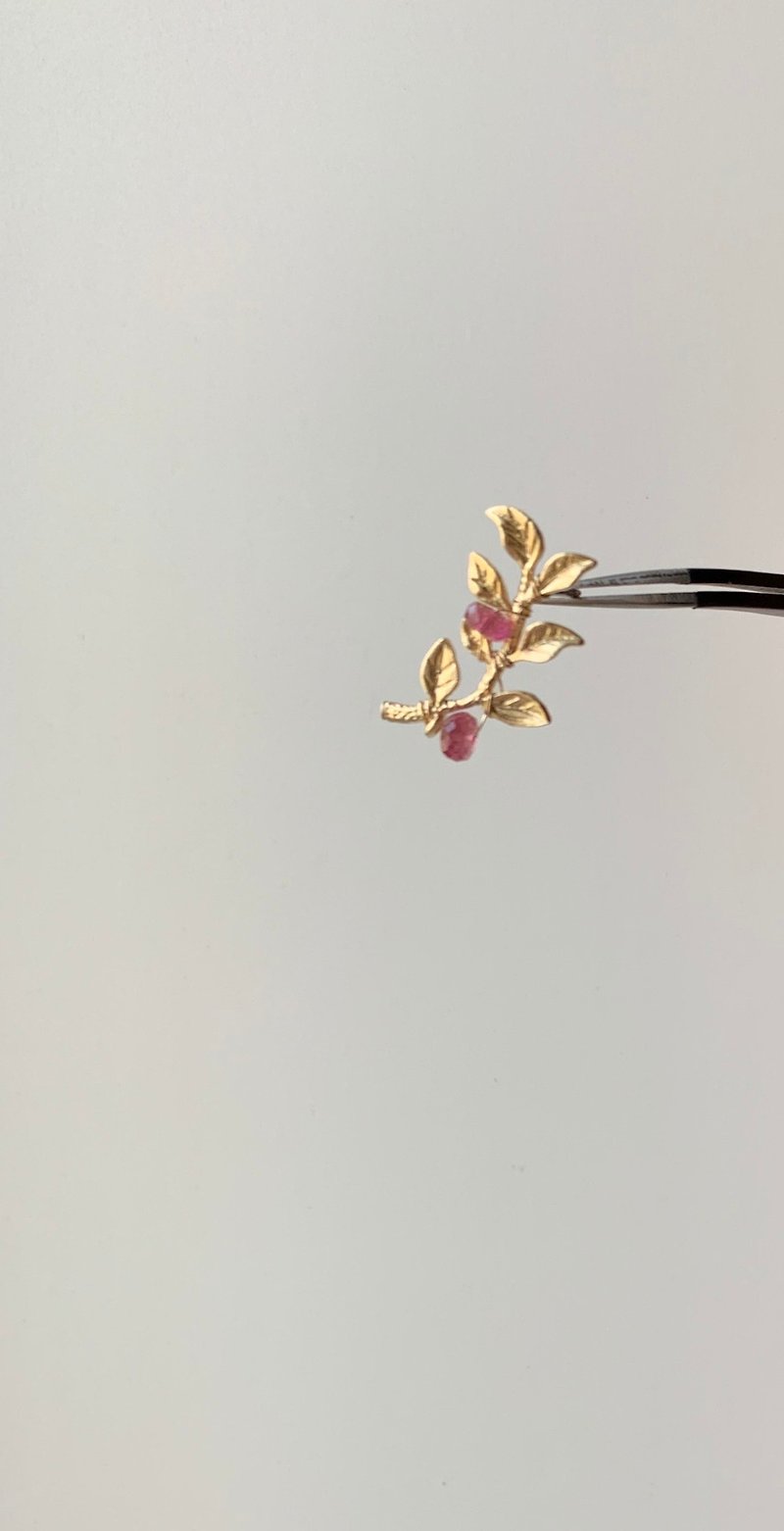 Phantom fruits pink tourmaline - Earrings & Clip-ons - Semi-Precious Stones Pink