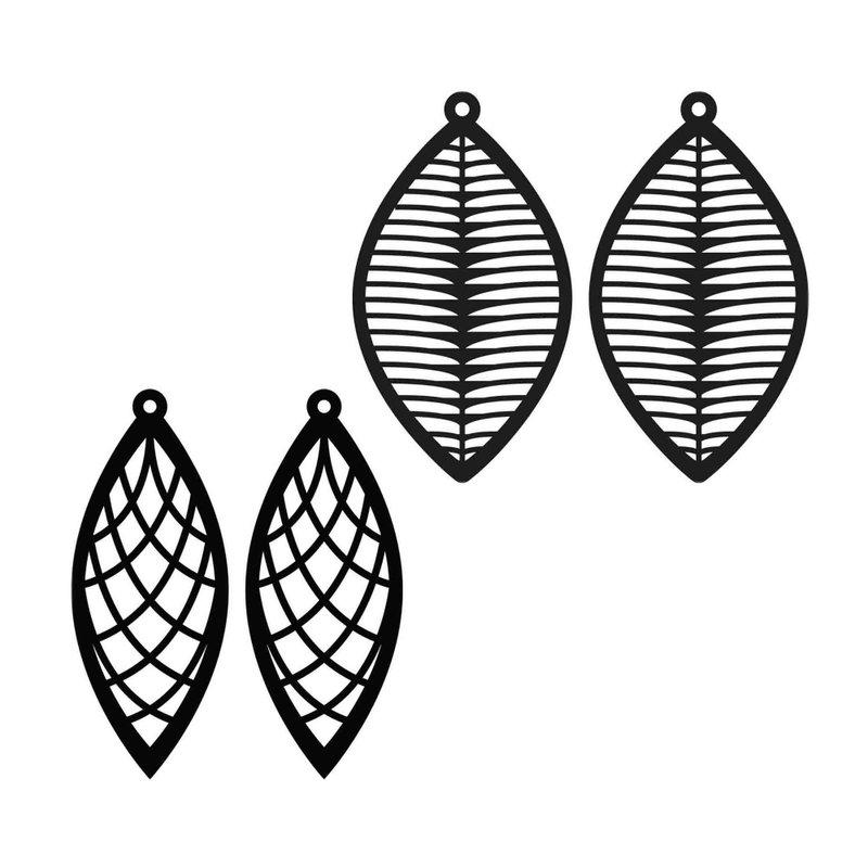 Leaf earrings svg, leaf earrings template, leaf earrings pdf, Cricut, SVG, PNG - 圖文模板設計 - 其他材質 