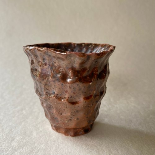 美好一日 陶/柴燒/楓葉紅小杯/附木盒