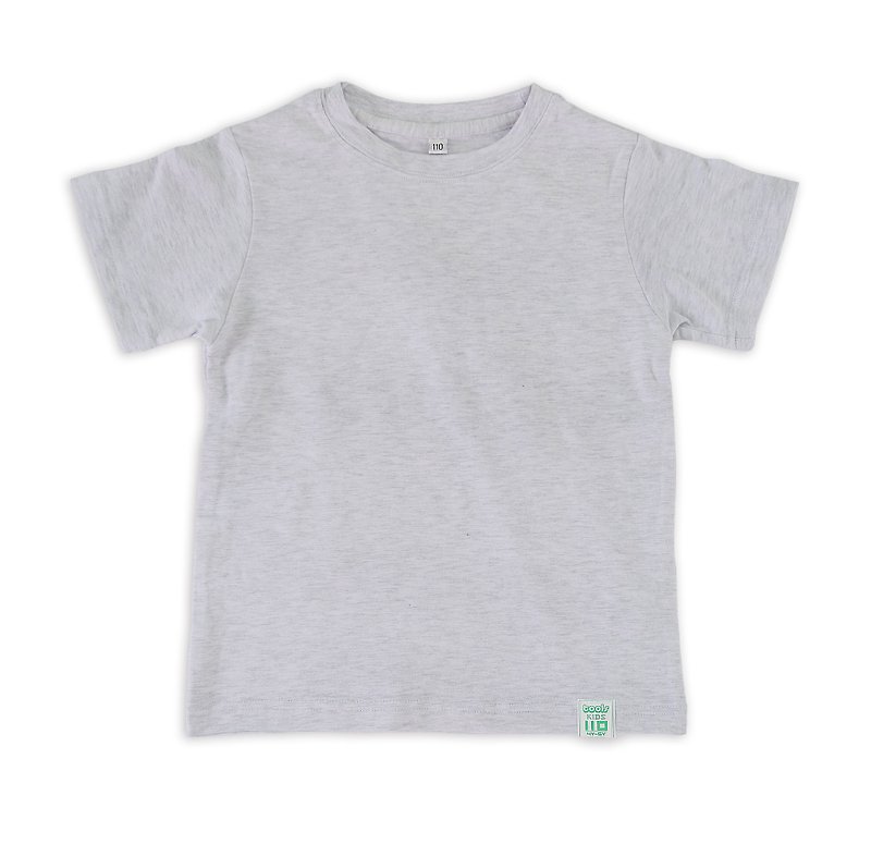tools primary color children's clothing plain T# pigeon gray 170301-76 - เสื้อยืด - ผ้าฝ้าย/ผ้าลินิน สีเทา