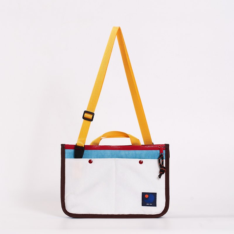 Candy Nylon White Blue Sky - Messenger Bags & Sling Bags - Nylon White