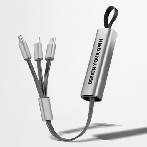 KUSDOM 輕鬆客製 生活百貨 三合一金屬伸縮充電線/30條丨萬能通用手機充電線
