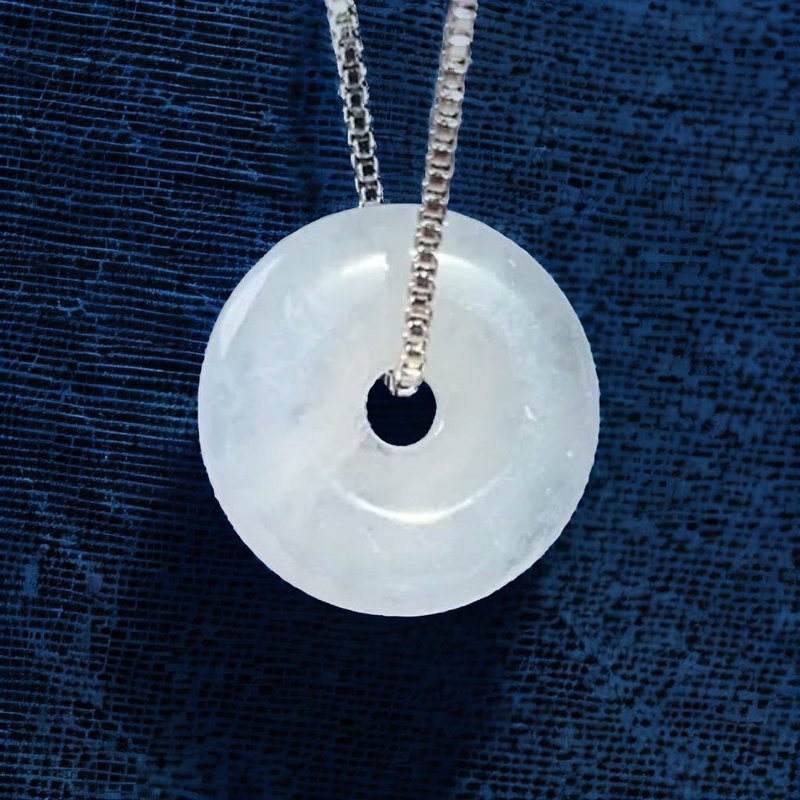 【願‧平安】冰種翡翠平安扣吊飾 | 天然緬甸玉翡翠A貨 | 送禮 - 吊飾 - 玉石 透明