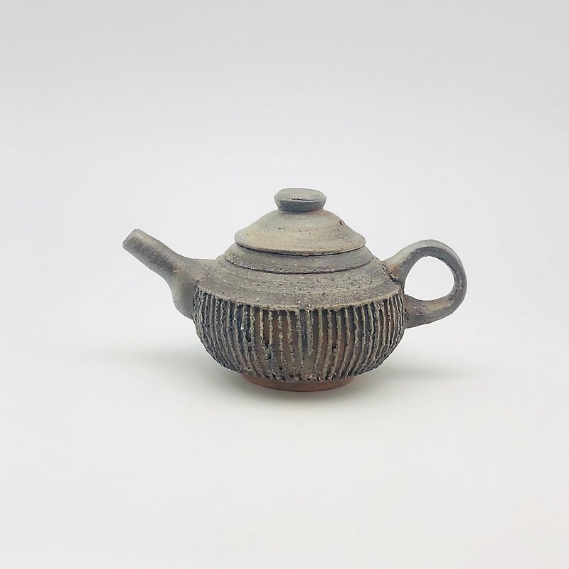 Firewood hand made teapot - Teapots & Teacups - Pottery Brown