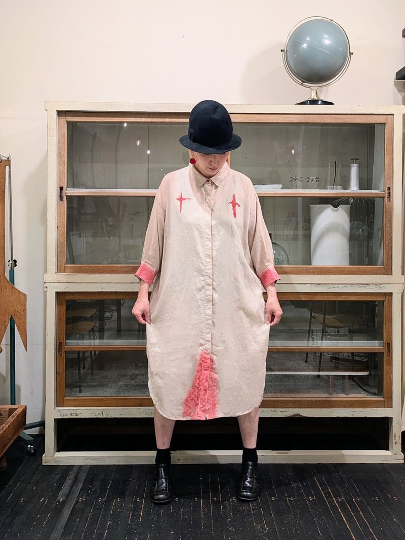 【drip】painted longshirts - 女襯衫 - 棉．麻 