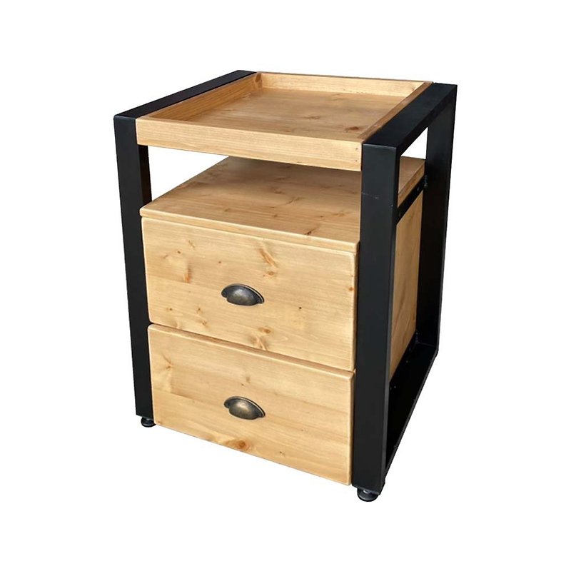 LOFT 工業風 希特口字邊櫃 邊几 床頭櫃 可訂製尺寸 CU093 - 其他家具 - 木頭 咖啡色