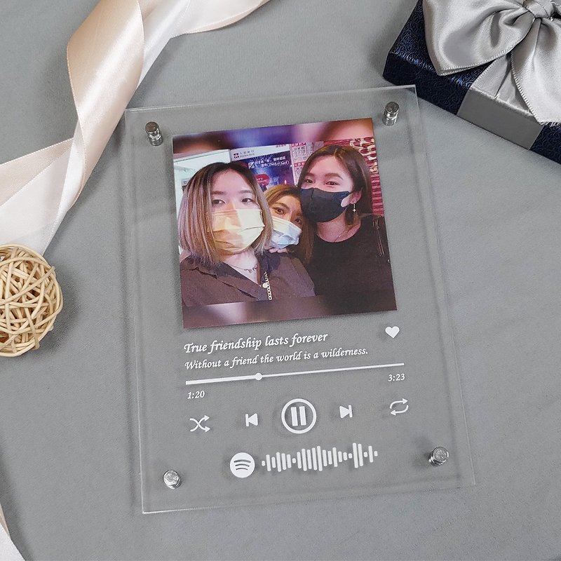 [Made in Hong Kong] Spotify Photo Frame|Song Acrylic|Customized Player|Valentine's Day Gift - Items for Display - Acrylic 