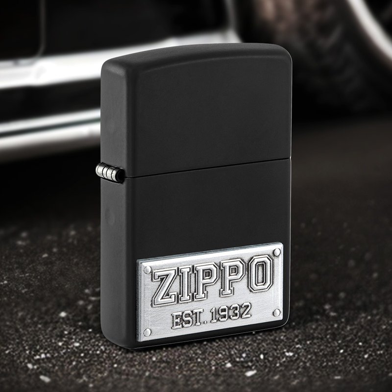 【ZIPPO官方旗艦店】ZIPPO車牌標誌防風打火機 48689 - 其他 - 銅/黃銅 黑色