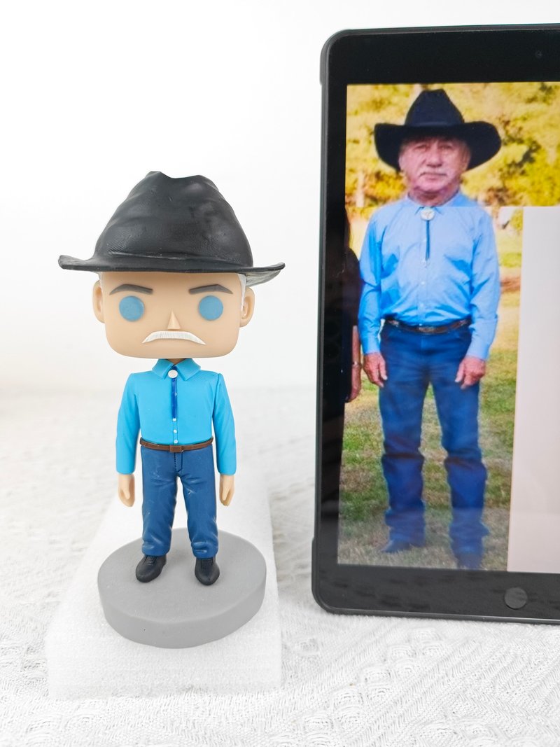 【客製化3D人像公仔】訂製手工Funko Pop男生朋友老公生日禮物 - 公仔/玩偶 - 黏土 多色