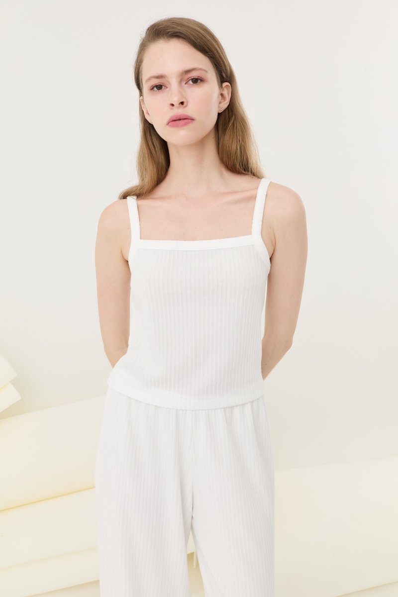 WANT cami tank - knit need - 女上衣/長袖上衣 - 其他材質 白色