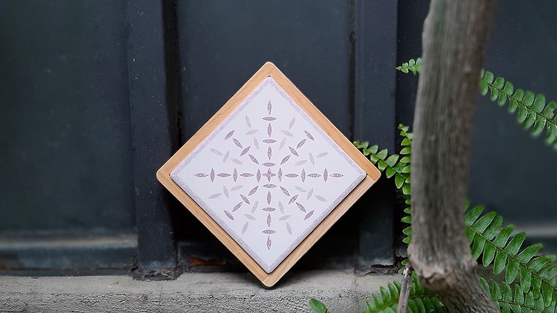 Tile absorbent coaster// Fantasy purple// Peace of mind shipping SOP - Coasters - Wood Multicolor