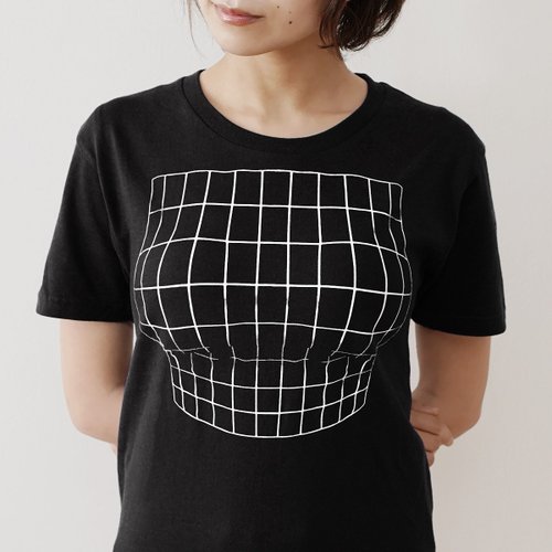 MINDSET Tシャツ 妄想マッピングTシャツ/ Illusion grid/ Black - ショップ ekōD Works