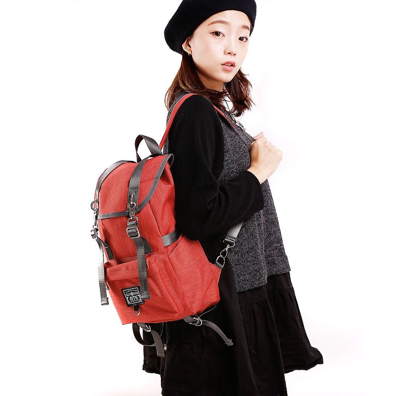 2016RITE 軍袋包(M)║毛呢橘║ - 後背包/書包 - 防水材質 紅色