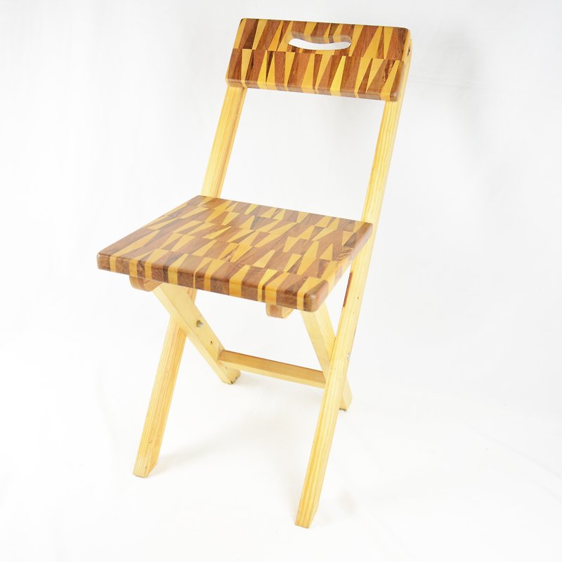 折りたたみ式木製折りたたみ椅子フェアトレード - その他の家具 - 木製 ゴールド