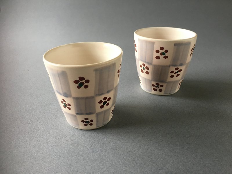 Plum picture free cup - Teapots & Teacups - Porcelain White