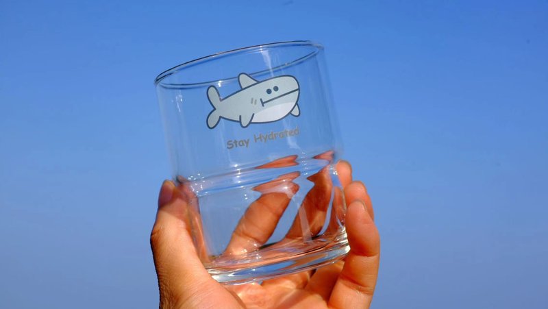 Ocean Partner Stacking Cup Couple Glass Shark Puffer Model - แก้ว - แก้ว 