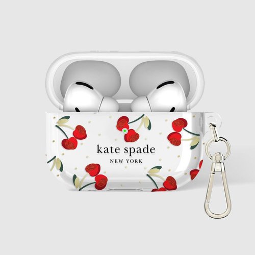 COACH • kate spade 數位精品 【kate spade】AirPods Pro (第1/2 代) 保護殼套 嬌豔櫻桃