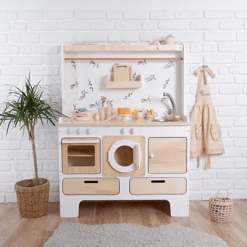 Customizable Wooden Kids Play Kitchens , Pretend Play - 寶寶/兒童玩具/玩偶 - 木頭 綠色