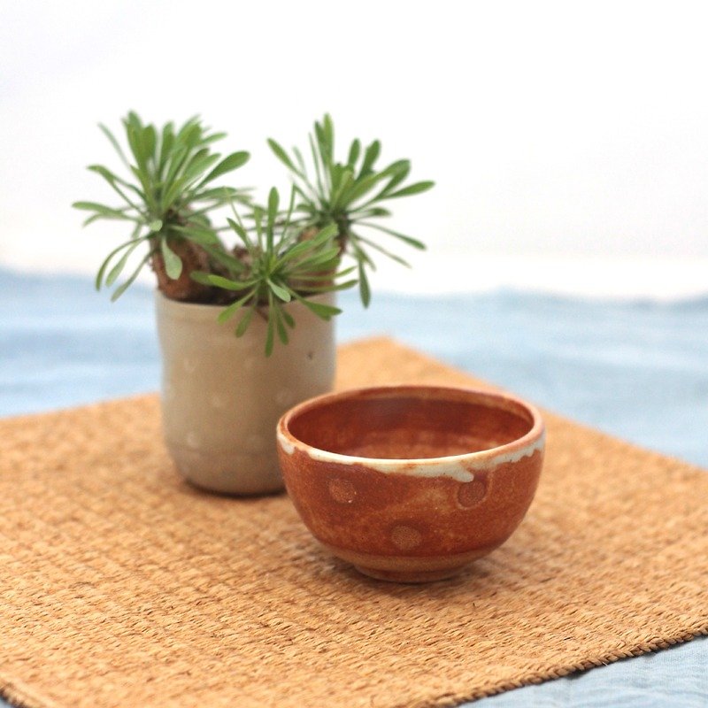 ceramic shino bowl - 咖啡杯/馬克杯 - 紙 橘色
