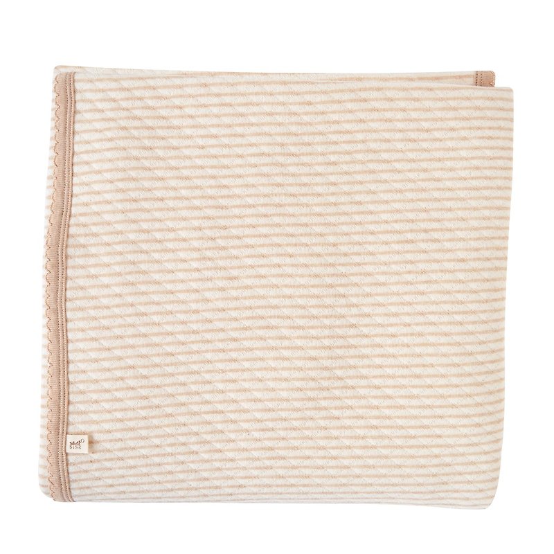 [SISSO organic cotton] coffee strip air cotton blanket - Nursing Covers - Cotton & Hemp White