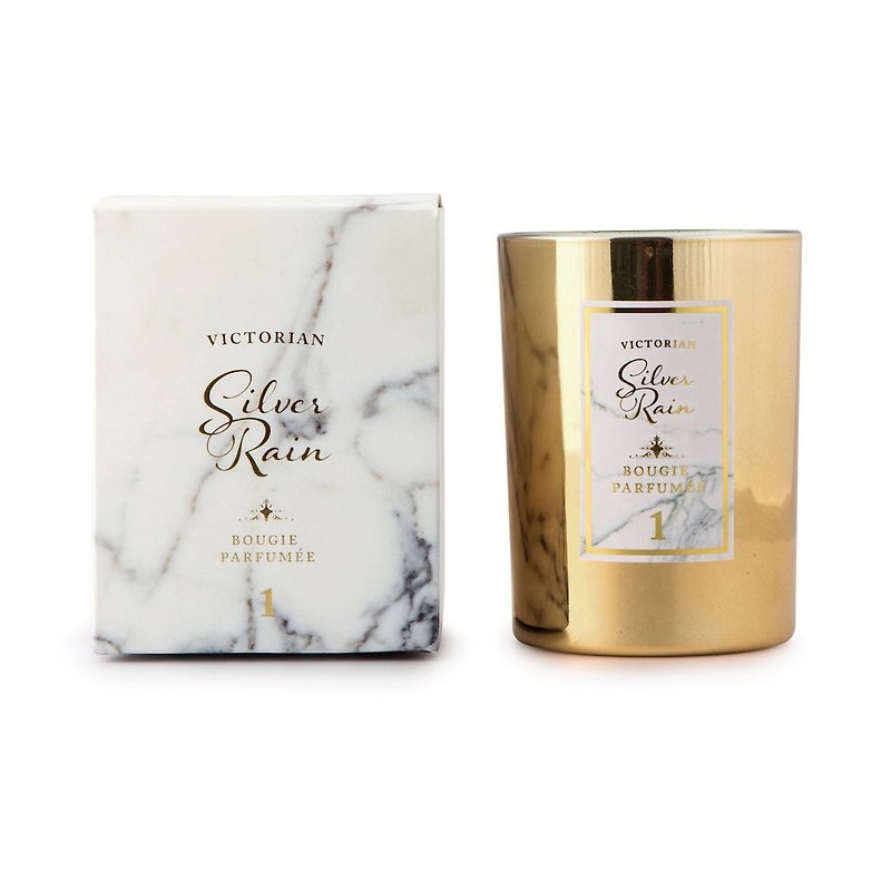 【Swedish VICTORIAN】Marble scented candle-green leaves and cyclamen - น้ำหอม - ขี้ผึ้ง 