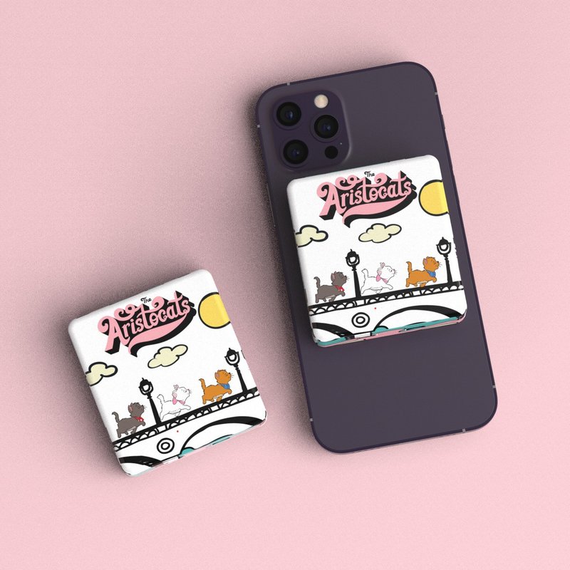 【限量】 迪士尼 8000mAh 磁吸式行動充電 - 富貴猫 - 行動電源/充電線 - 塑膠 白色