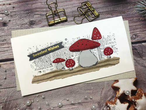 Pei's small world 蘑菇系列 萬用卡片 sweetest wishes