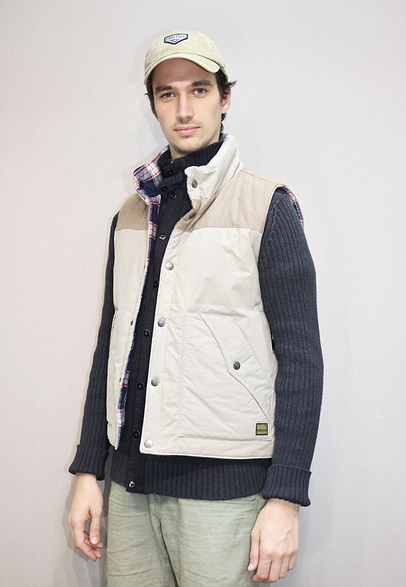 East Pole Men's and Ladies Outdoor reversible Winter Check Vest - Men's Tank Tops & Vests - Other Materials Khaki
