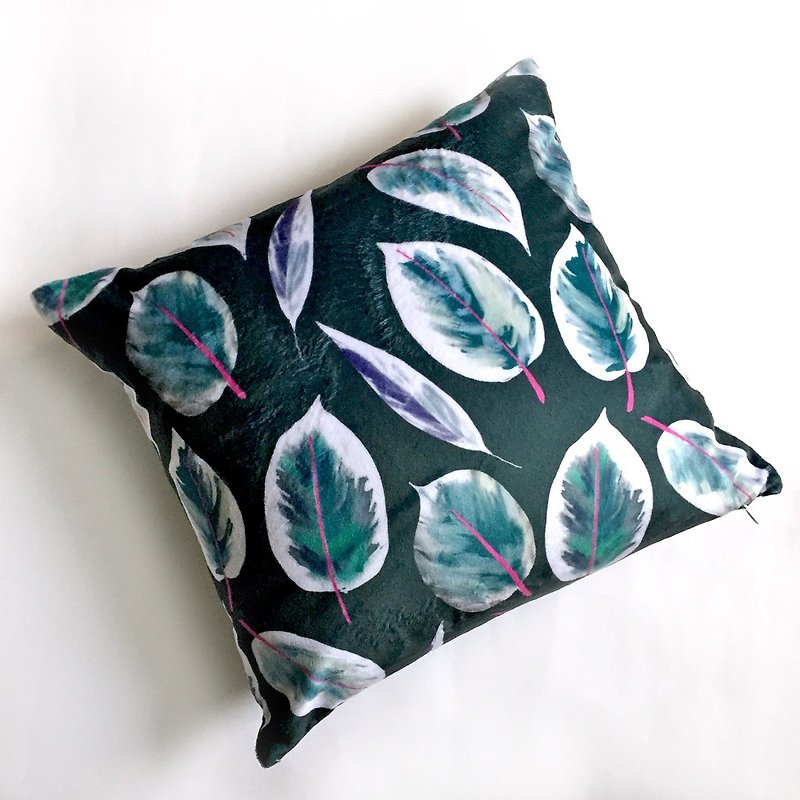 Leaf plant pillow, pillow, pillow - with pillow - Pillows & Cushions - Polyester Green