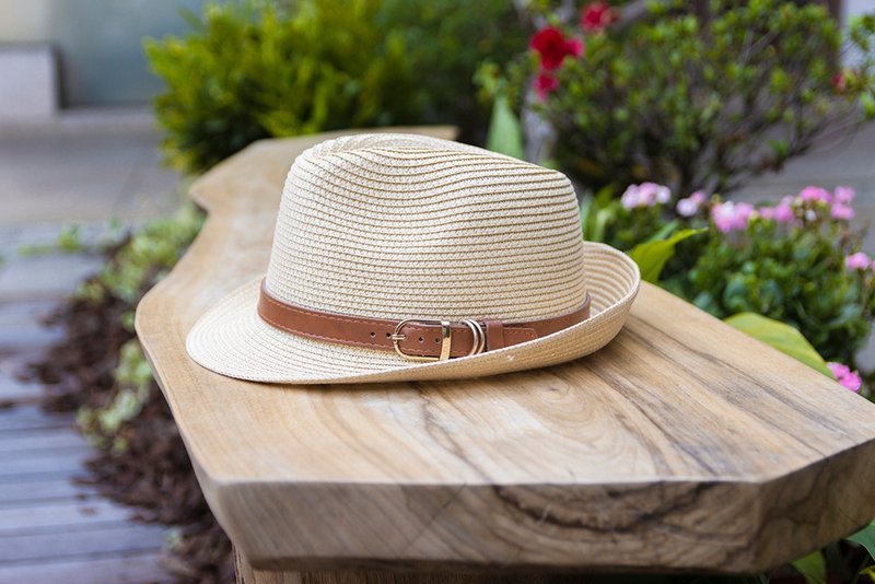 Unni cowboy brand straw hat - woven hat hat straw hat sun protection straw hat - Hats & Caps - Plants & Flowers Brown