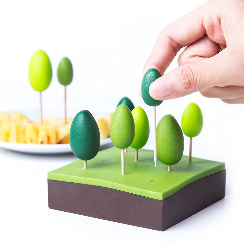 QUALY 森林果叉 - 餐具/刀叉湯匙 - 塑膠 綠色