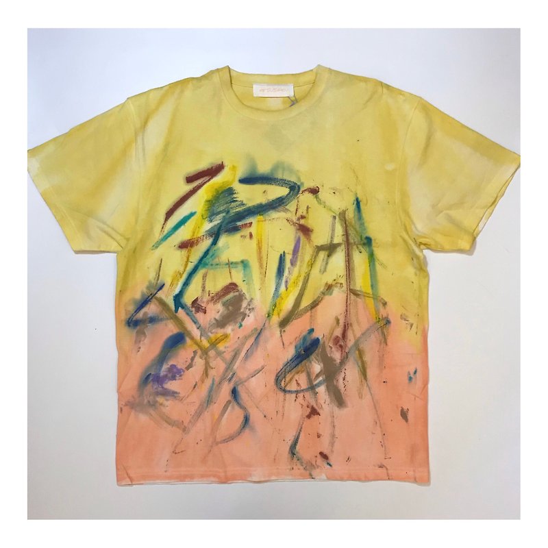 Hush hand-painted heavy T-shirt - Men's T-Shirts & Tops - Cotton & Hemp Multicolor