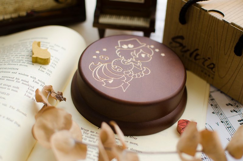 [Birthday Gift, Commemorative Gift, Christmas Gift] 12 Constellation Cancer / Music Box - Items for Display - Wood Brown