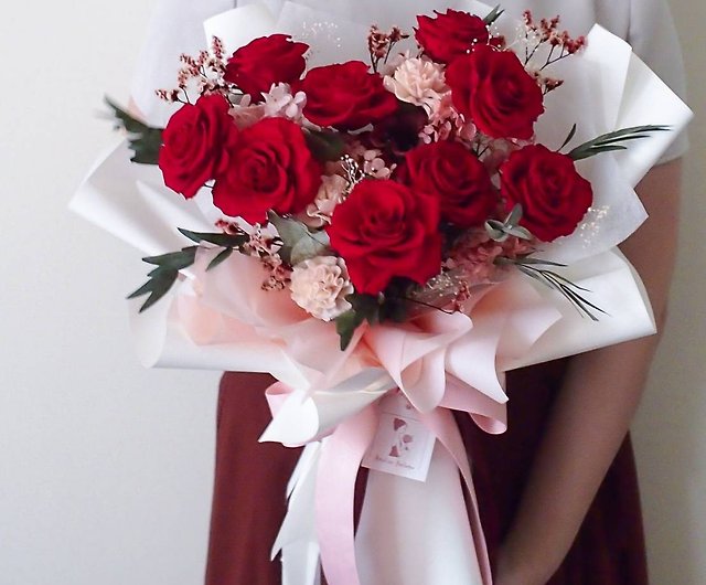 Single Red Rose Korean Style Wrapping in Brooklyn, NY | Flowers By Emil