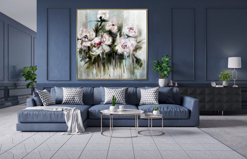 Peonies Painting Floral Beauty Art Nature's Elegance Art Botanical Art - Wall Décor - Acrylic 